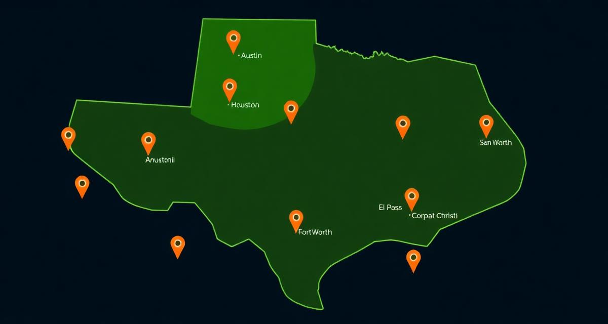 Texas delivery map